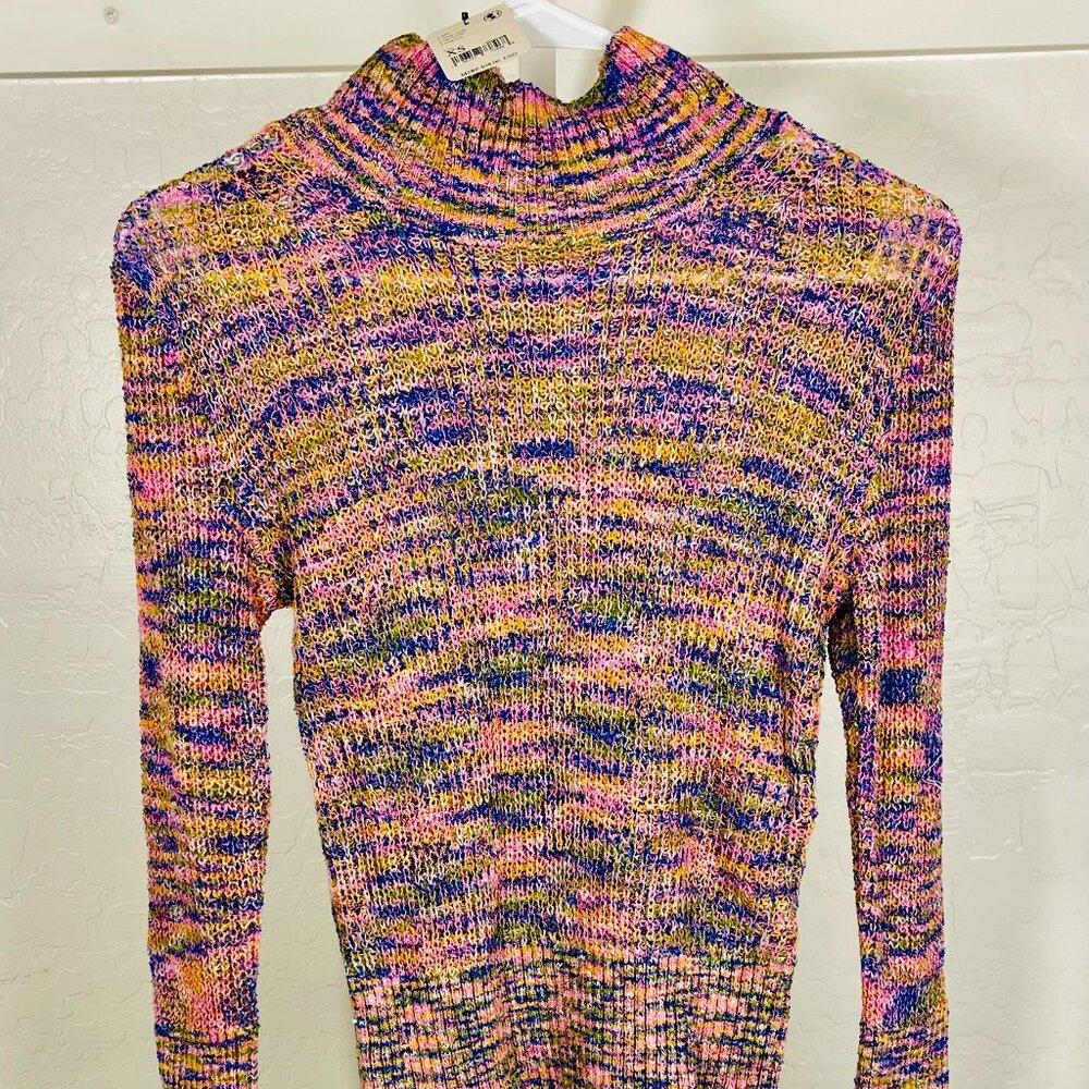 FREE PEOPLE Blair Space Dye Pullover Candy Combo XS